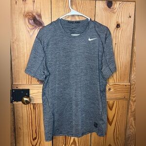 Nike Pro Heathered Gray Men's Short Sleeve Tee